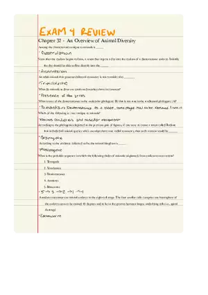 Chapter 32 - An Overview of  Animal Diversity