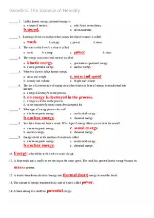 Genetics The Science of Heredity Answers