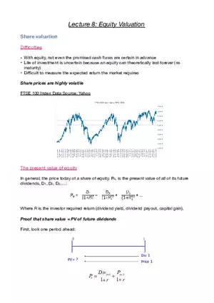 Business Finance Lecture 8