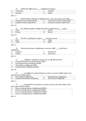Introduction to Computer Networks Answer Key Part 3