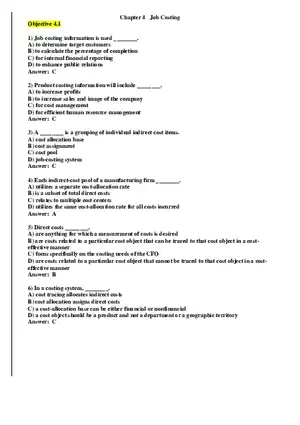 Chapter 4 Job Costing Answer Key Part 1