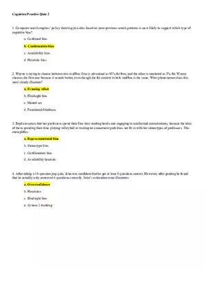 Cognition Practice Quiz 2