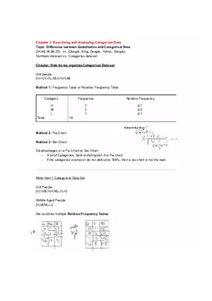 Organizing and Displaying Categorical Data Guide Part 1