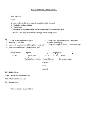 Roots of the Western Literary Tradition