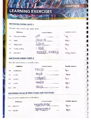 Chapter 4 Questions Muscular Answers