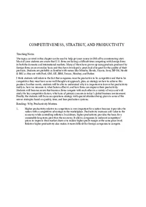 Operations Management - Solutions Manual