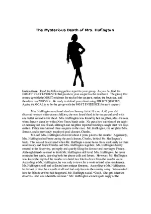 Murder Mystery Evidence