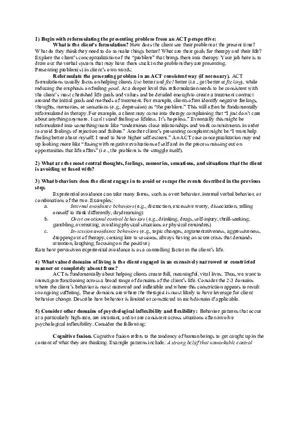 Case Conceptualization Outline from Learning ACT