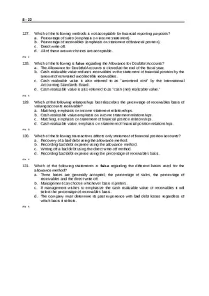 Accounting for Receivables Answer Key Part 3