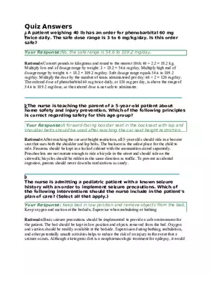 Jackson Webber VSIM Pre Quiz Answers and Rationales