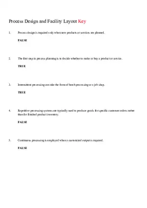 Process Design and Facility Layout Part 1