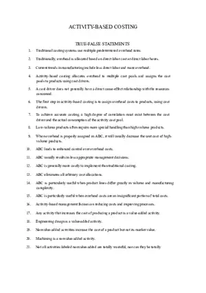 ABC Costing - Essential Files