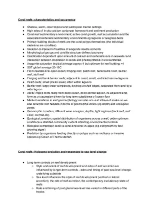 Tropical Coasts Lectures