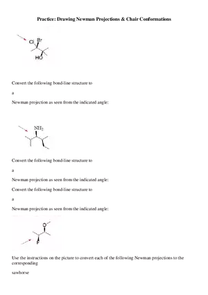 Newman Proj and Chair Structures Practice