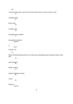 The Muscular System Questions and Answers (36-56)
