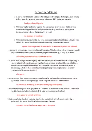Med Surg 2 Exam Practice Questions