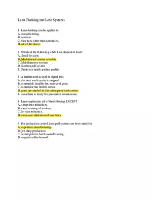 Lean Thinking and Lean Systems