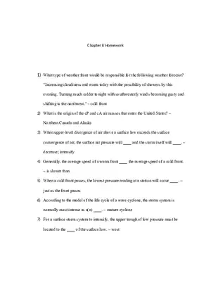 Chapter 8 Homework Answers