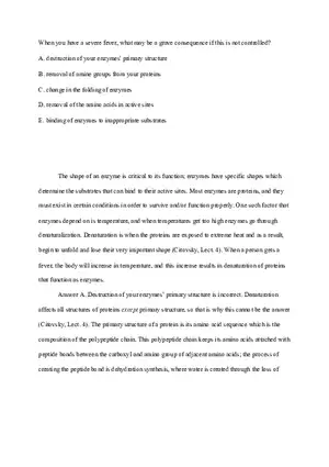 Bio Discussion 1 Severe Fever
