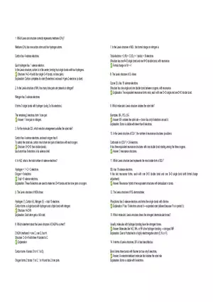 Organic Сhemistry Exam Answers