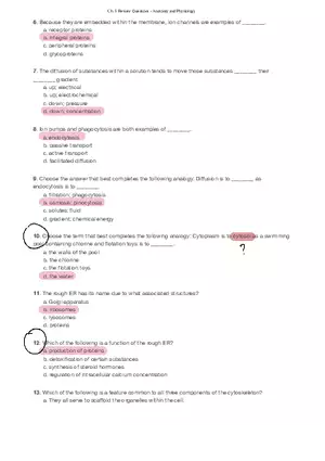 Ch. 3 Review - Integrated Anatomy And Physiology