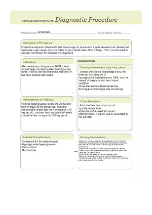 Diagnostic Procedure Template Accucheck