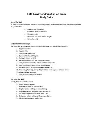 EMT Airway Exam Study Guide