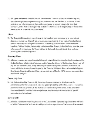 Sample Commercial Lease Agreement Part 3