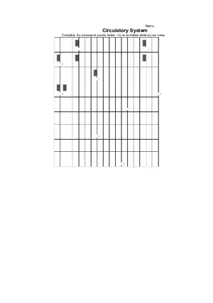 Circulatory System Crossword