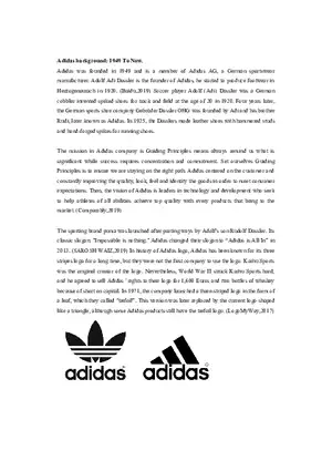 Adidas Background 1949 To Now