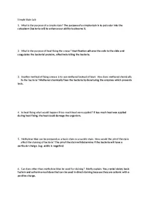 Lab 1 Smear and Simple Stain