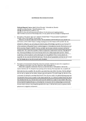 Schizoaffective Disorder Template