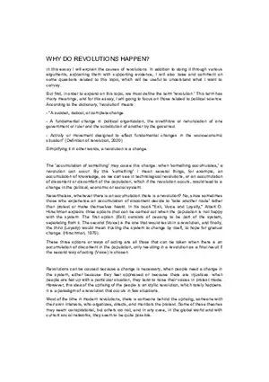 Why Do Revolutions Happen