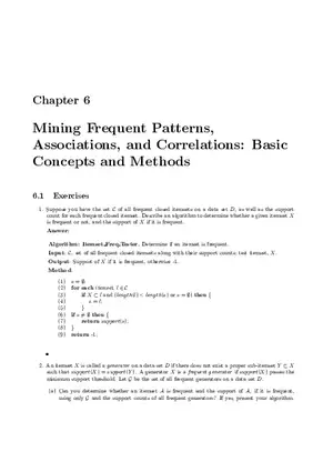 Solution Manual for Data Mining Chapter 6