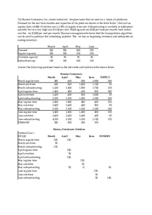 Aggregate Planning and S&OP Answer Key Part 4