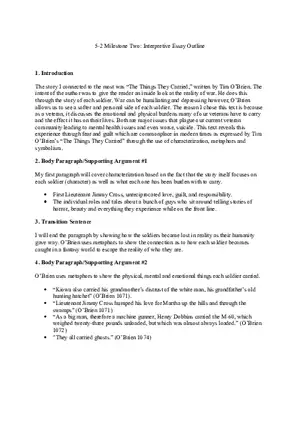 Milestone 2 Outline Worksheet