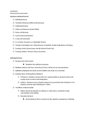 Chapter 8 Devienace and Social Control