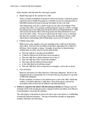 Child Abuse - A Guide for Mandatory Reporters Part 3
