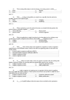 Introduction to Computer Networks Answer Key Part 5