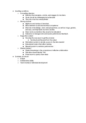 Mgt Class Conditions