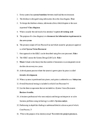 Quiz Answers - System Boundary