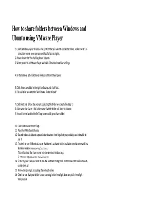 Share Folder VMWare Ubuntu