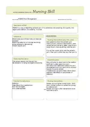 Active Learning Templates - Pain Management
