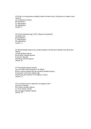 The Lymphatic System and Immunity Answer Key 2