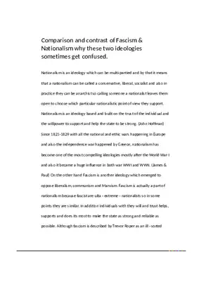 Fascism vs Nationalism