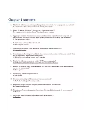 Guide to Networks Chapter 1 Answers