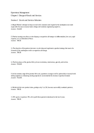 Chapter 5 of Technology and Operation Management