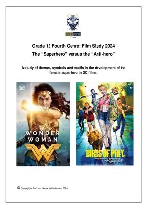 Grade 12 Fourth Genre: Film Study 2024