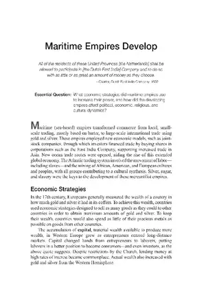 Maritime Empires Develop