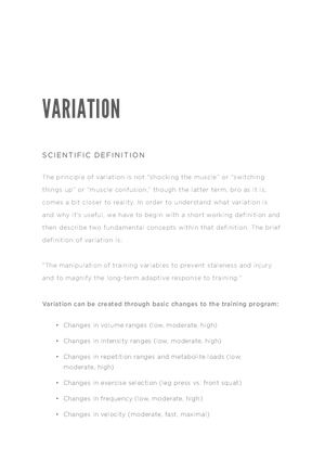 Scientific Definition of Variation